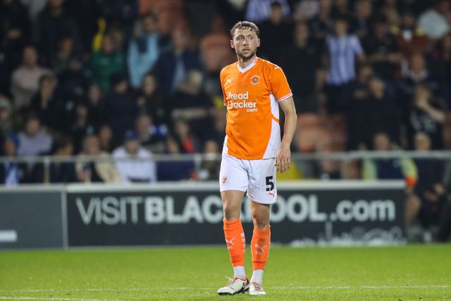 Matthew Pennington of Blackpool during the Carabao Cup match Blackpool vs Sheffield Wednesday at Bloomfield Road, Blackpool, United Kingdom, 17th September 2024

(Photo by Gareth Evans/News Images)
