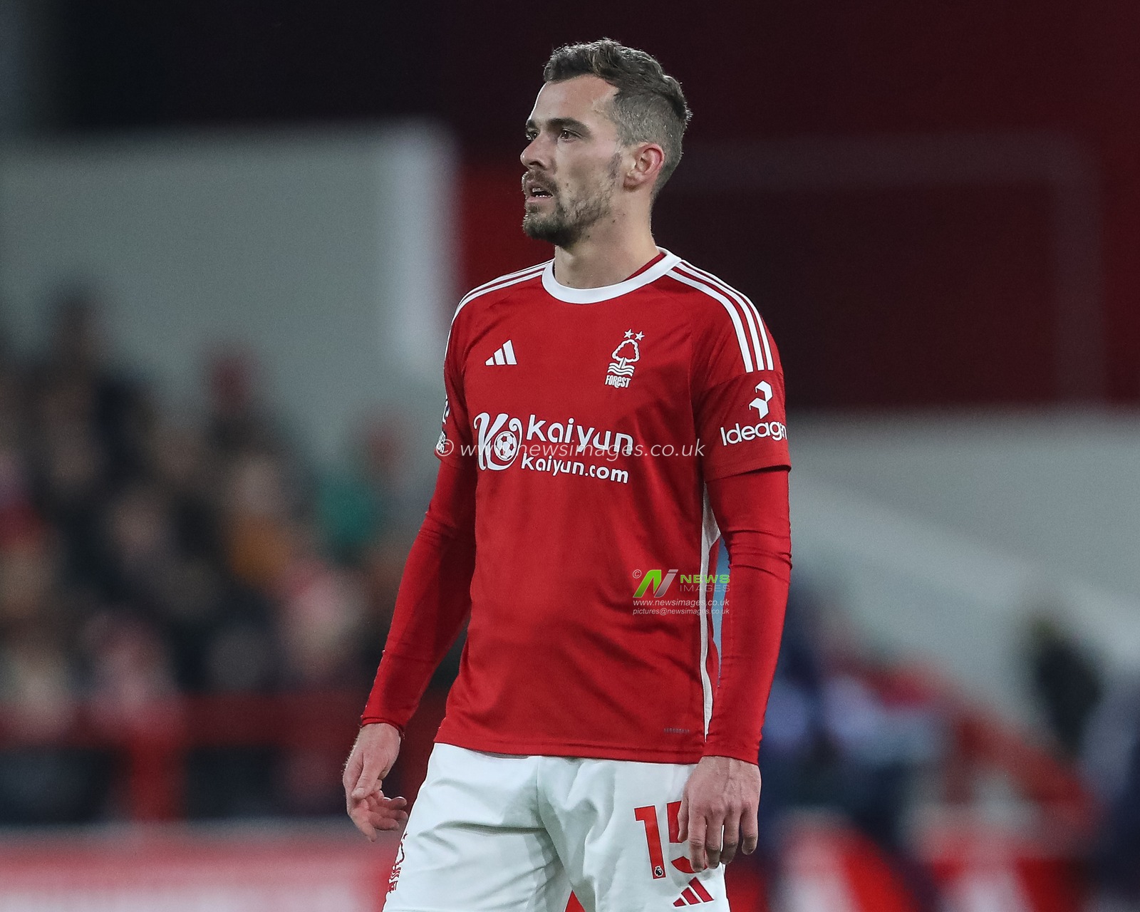 \Harry Toffolo #15 of Nottingham Forest during the Premier League match Nottingham Forest vs Tottenham Hotspur at City Ground, Nottingham, United Kingdom, 15th December 2023

(Photo by Gareth Evans/News Images)