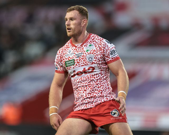 Jack Hughes of Leigh Leopards during the Betfred Super League Round 23 match Leigh Leopards vs Salford Red Devils at Leigh Sports Village, Leigh, United Kingdom, 22nd August 2025

(Photo by Mark Cosgrove/News Images)
