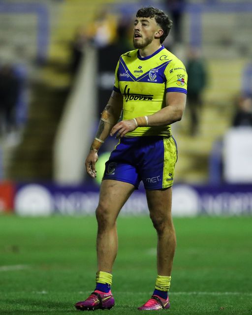 Matty Ashton of Warrington Wolves during the Betfred Super League Round 2 match Warrington Wolves vs Catalans Dragons at Luke Littler Stadium, Warrington, United Kingdom, 21st February 2025

(Photo by Gareth Evans/News Images)