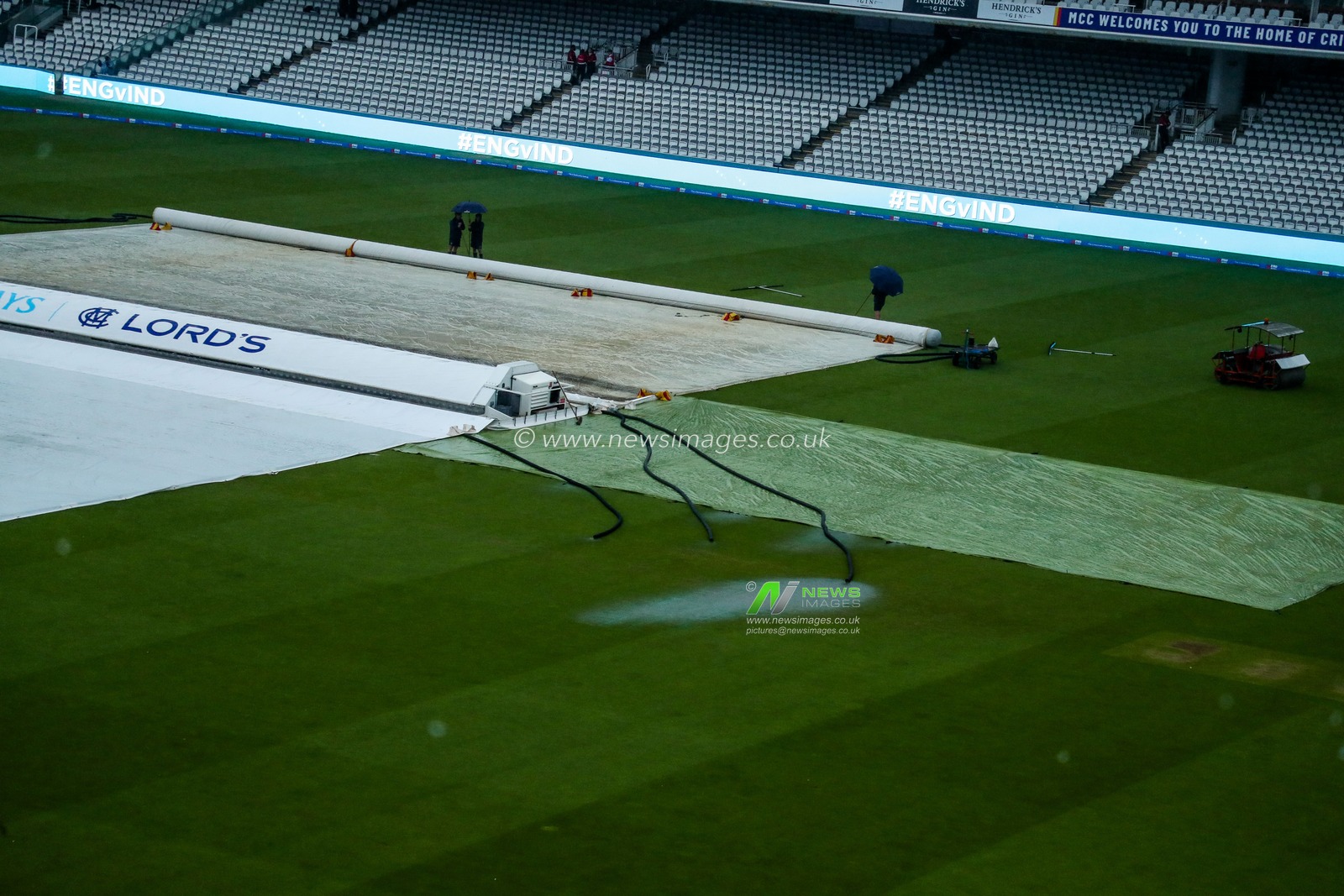 A general view of Lords with rain covers prior to the 2nd Metro Bank One Day International England Women v India Women at Lords, London, United Kingdom, 19th July 2025

(Photo by Izzy Poles/News Images)