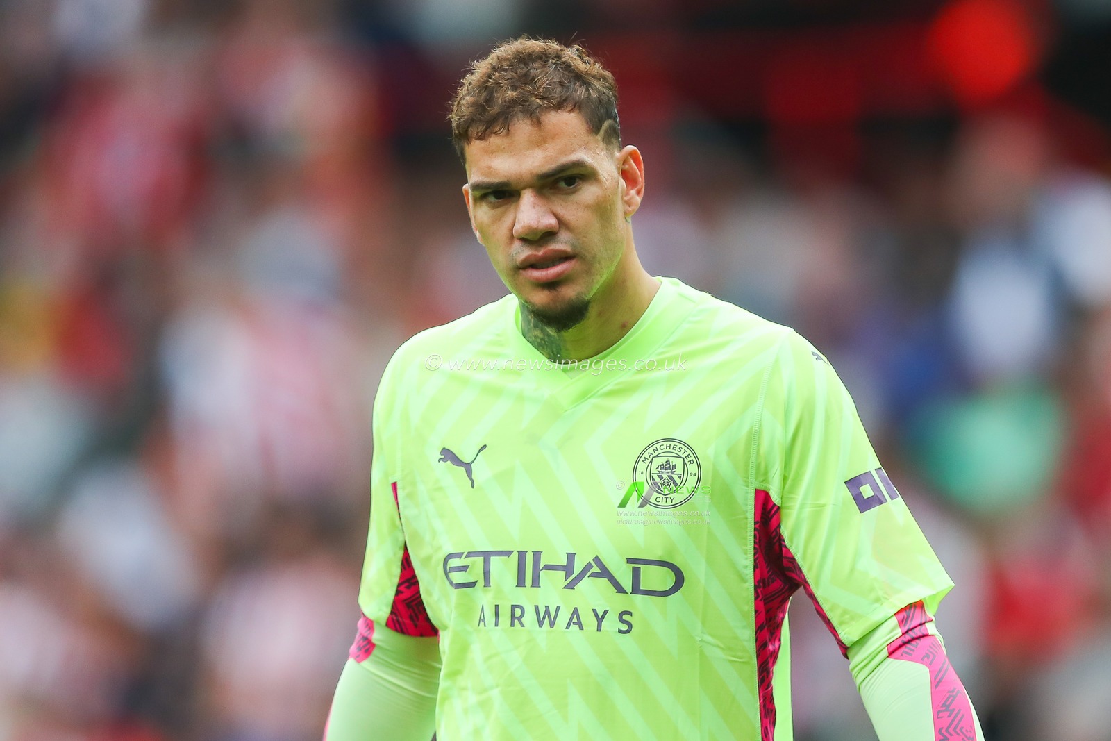Ederson #31 of Manchester City during the Premier League match Sheffield United vs Manchester City at Bramall Lane, Sheffield, United Kingdom, 27th August 2023

(Photo by Gareth Evans/News Images)
