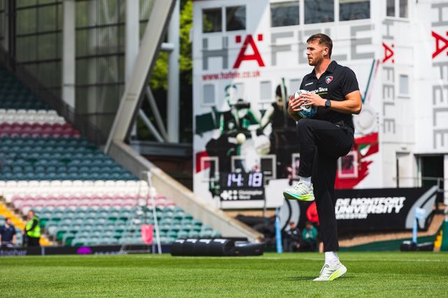 Freddie Steward of Leicester Tigers before the Gallagher Premiership Play-off Semi-final Leicester Tigers vs Sale Sharks at Mattioli Woods Welford Road Stadium, Leicester, United Kingdom, 7th June 2025

(Photo by Craig Evans/News Images)
