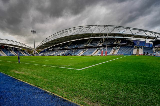 A general view of the pitch and stands during the Betfred Super League round 7 match Huddersfield Giants vs York Knights at Accu Stadium, Huddersfield, United Kingdom on 04 April 2026

(Photo by Maynard Manyowa/News Images)