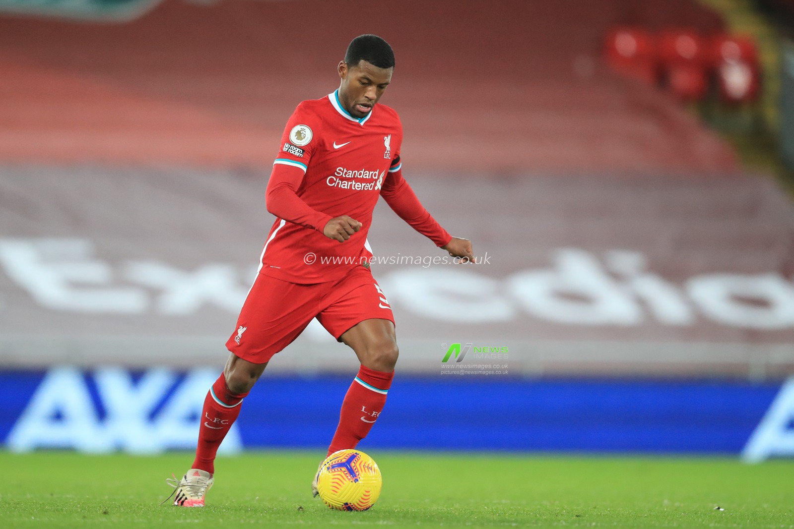 Georginio Wijnaldum #5 of Liverpool during the game