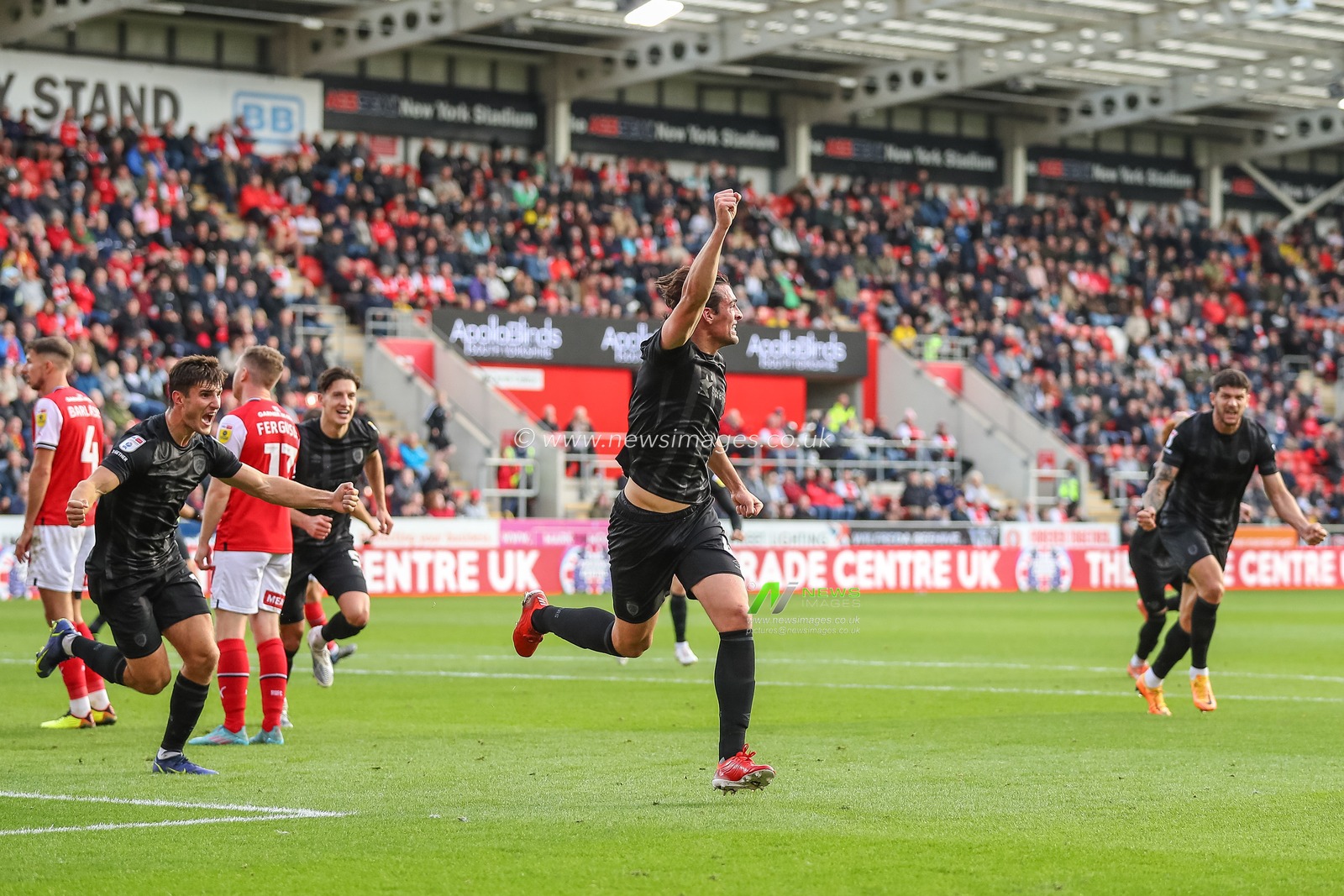 Jacob Greaves #4 of Hull City celebrates his goal to make it 0-1 during the Sky Bet Championship match Rotherham United vs Hull City at New York Stadium, Rotherham, United Kingdom, 22nd October 2022

(Photo by Gareth Evans/News Images)