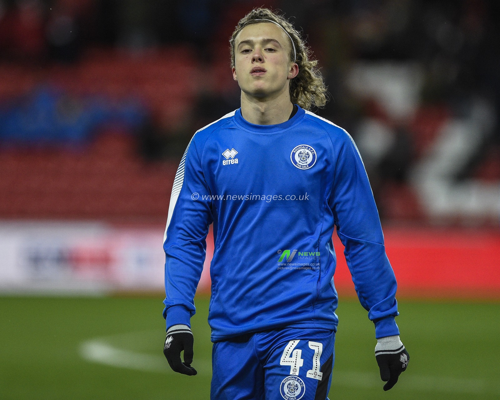 11th February 2020, Stadium Of Light, Sunderland, England; Sky Bet League 1, Sunderland v Rochdale : Luke Matheson (41) of Rochdale during the pre-game warmup