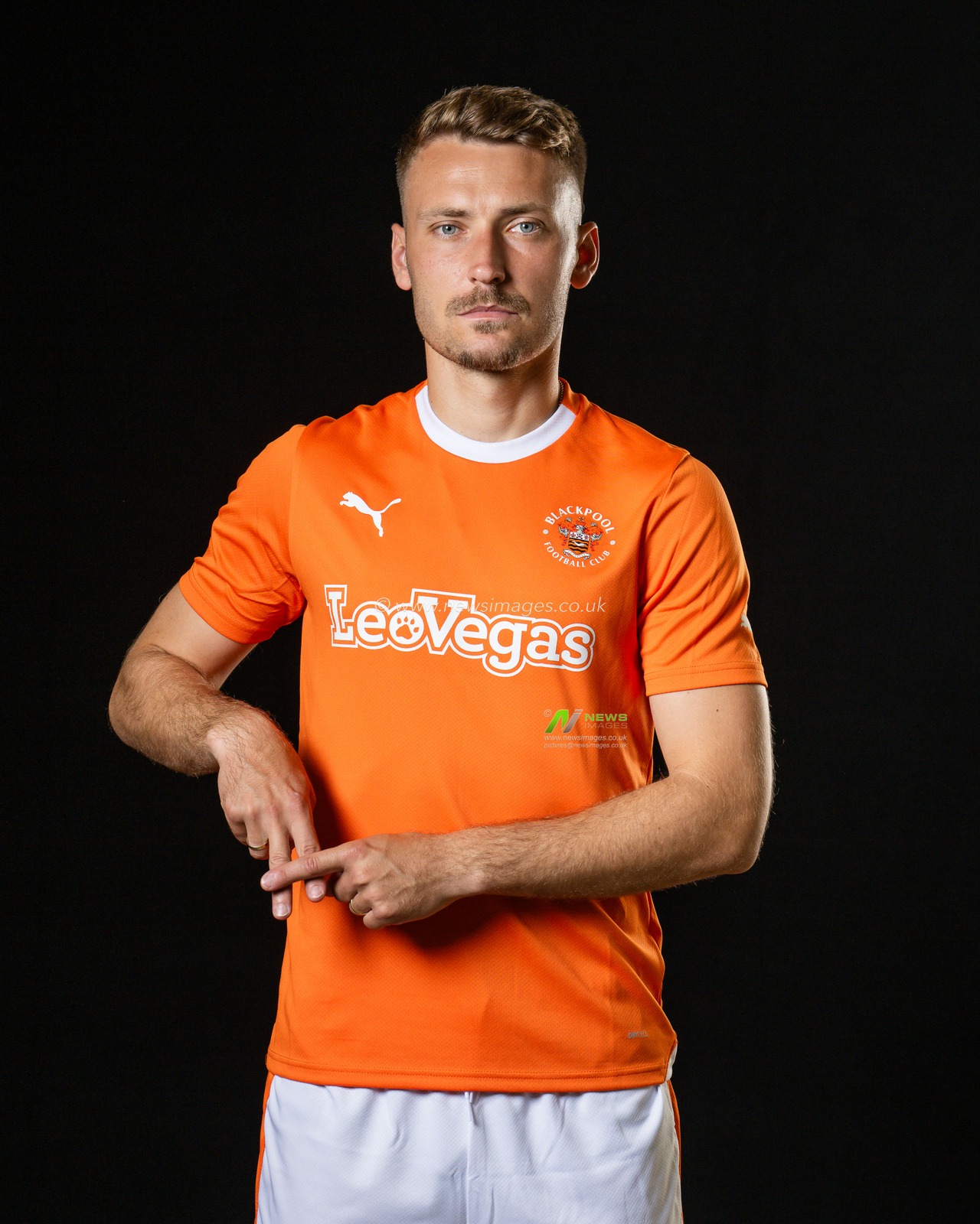 Blackpool Squad Headshots at Bloomfield Road, Blackpool, United Kingdom, 27th July 2023

(Photo by Craig Thomas/News Images)