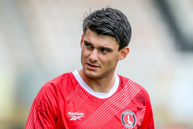Rob Apter of Charlton Athletic looks on prior to the Pre-season friendly match Cambridge United vs Charlton Athletic at Abbey Stadium, Cambridge, United Kingdom, 26th July 2025

(Photo by Izzy Poles/News Images)