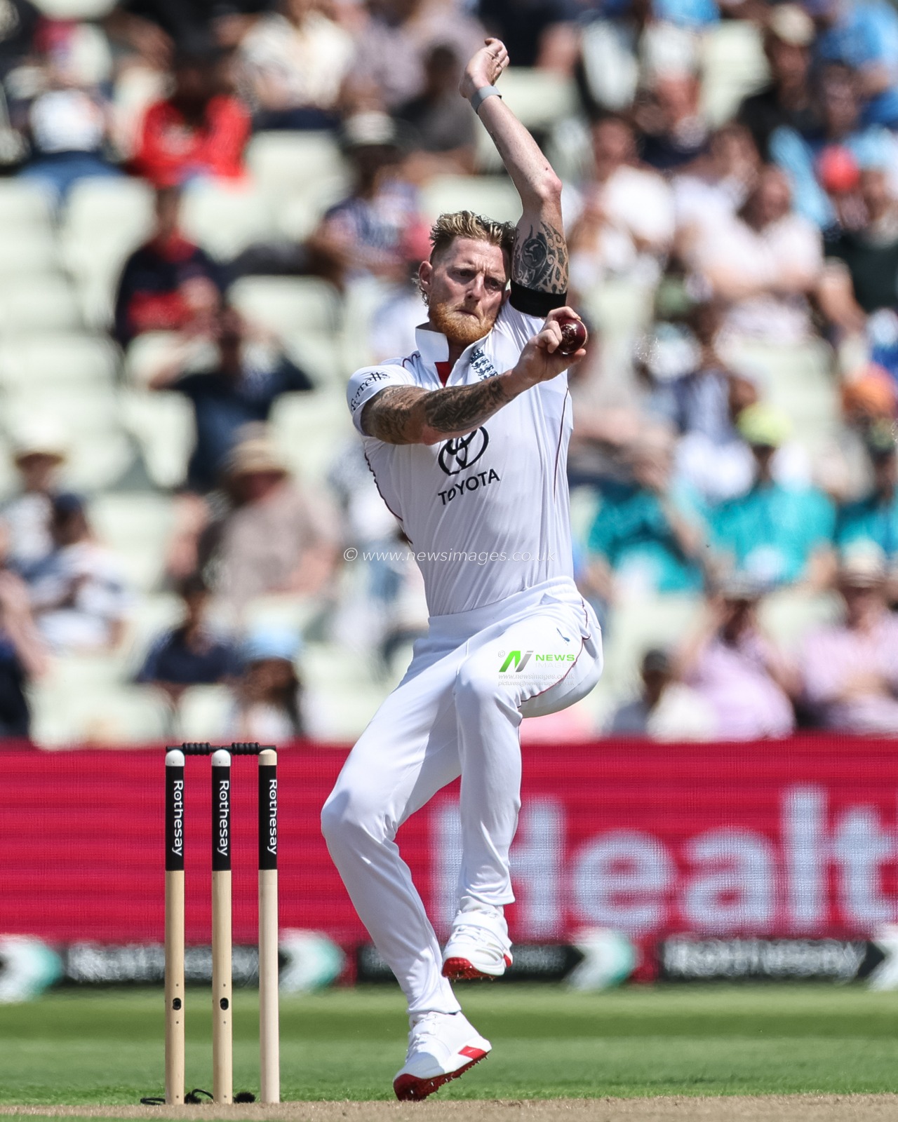 England captain Ben Stokes delivers the ball during the 2nd Rothesay Test Match Day 1 England vs India at Edgbaston, Birmingham, United Kingdom, 2nd July 2025

(Photo by Mark Cosgrove/News Images)