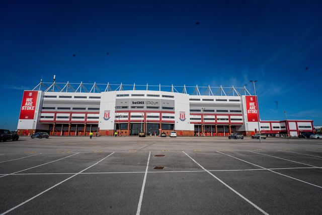 A general view of the stadium main stand from the outside prior to kick off during the Sky Bet Championship match Stoke City vs Millwall at Bet365 Stadium, Stoke On Trent, United Kingdom on 21 April 2026

(Photo by Maynard Manyowa/News Images)