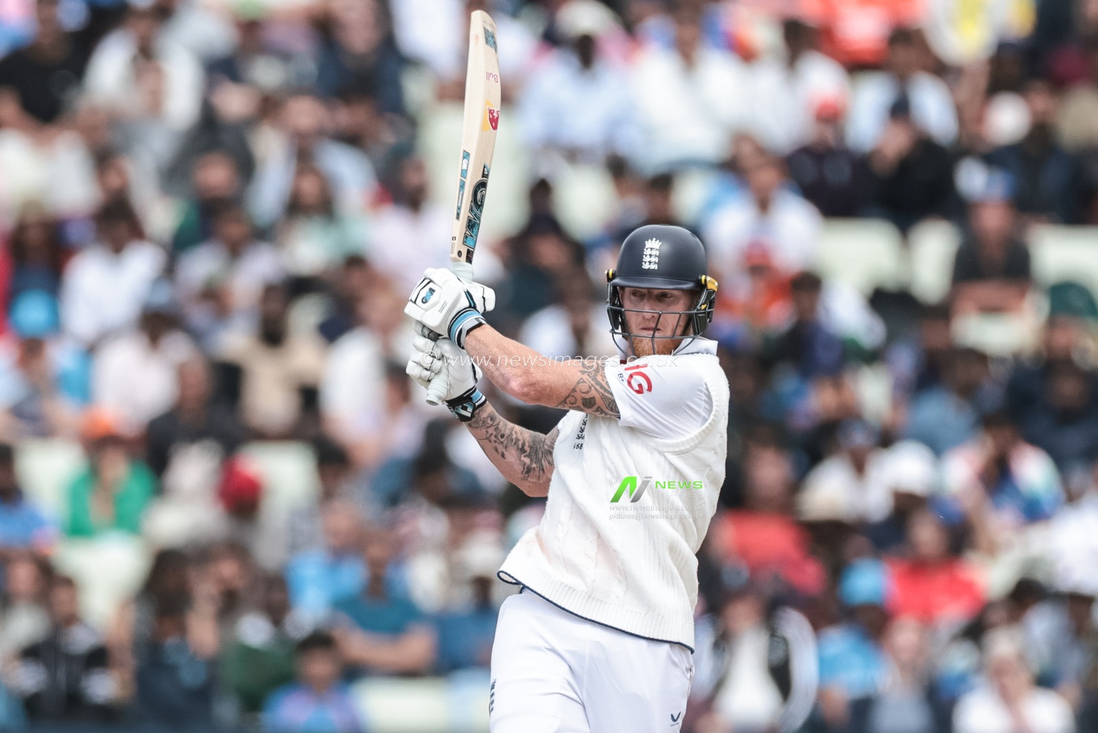 England captain Ben Stokes hits a four (4) during the 2nd Rothesay Test Match day 5 England v India at Edgbaston, Birmingham, United Kingdom, 6th July 2025

(Photo by Mark Cosgrove/News Images)