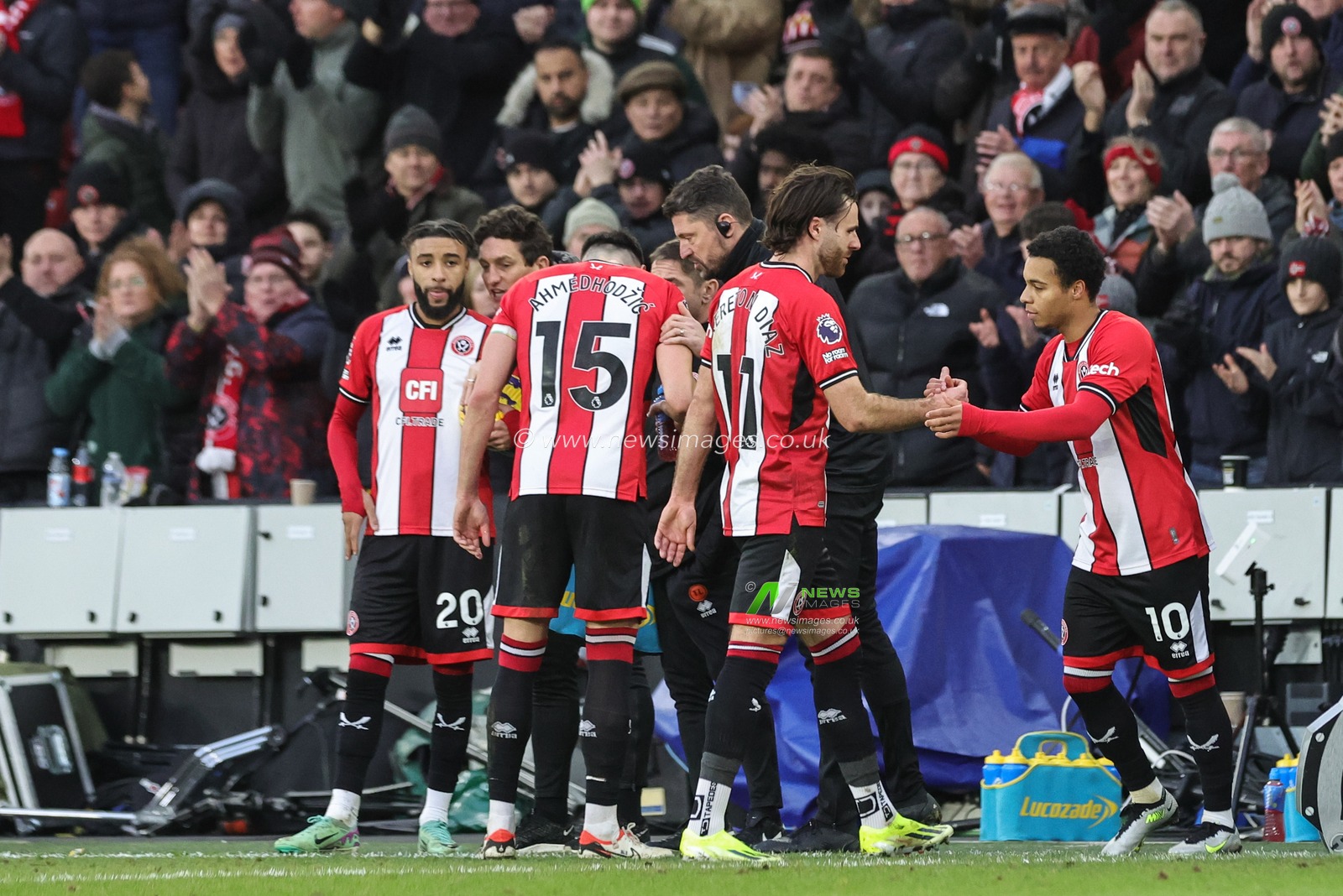 Ben Brereton DÃ­az of Sheffield United is substituted off for Cameron Archer of Sheffield United during the Premier League match Sheffield United vs West Ham United at Bramall Lane, Sheffield, United Kingdom, 21st January 2024

(Photo by Mark Cosgrove/News Images)