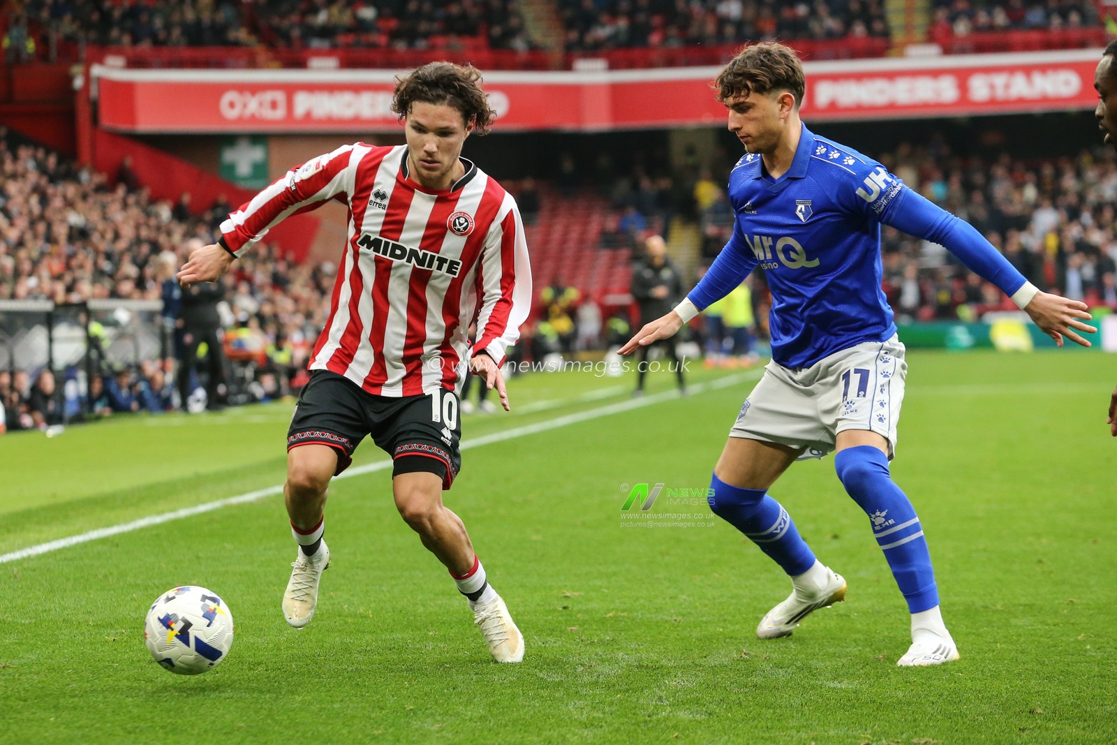 Callum O'Hare of Sheffield United in action during the Sky Bet Championship match Sheffield United vs Watford at Bramall Lane, Sheffield, United Kingdom, 18th October 2025

(Photo by Richard Bierton/News Images)