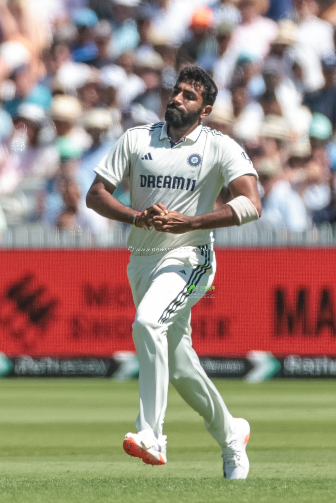 Jasprit Bumrah of India delivers the ball during the 3rd Rothesay Test Match Day 1 England v India at Lords, London, United Kingdom, 10th July 2025

(Photo by Mark Cosgrove/News Images)
