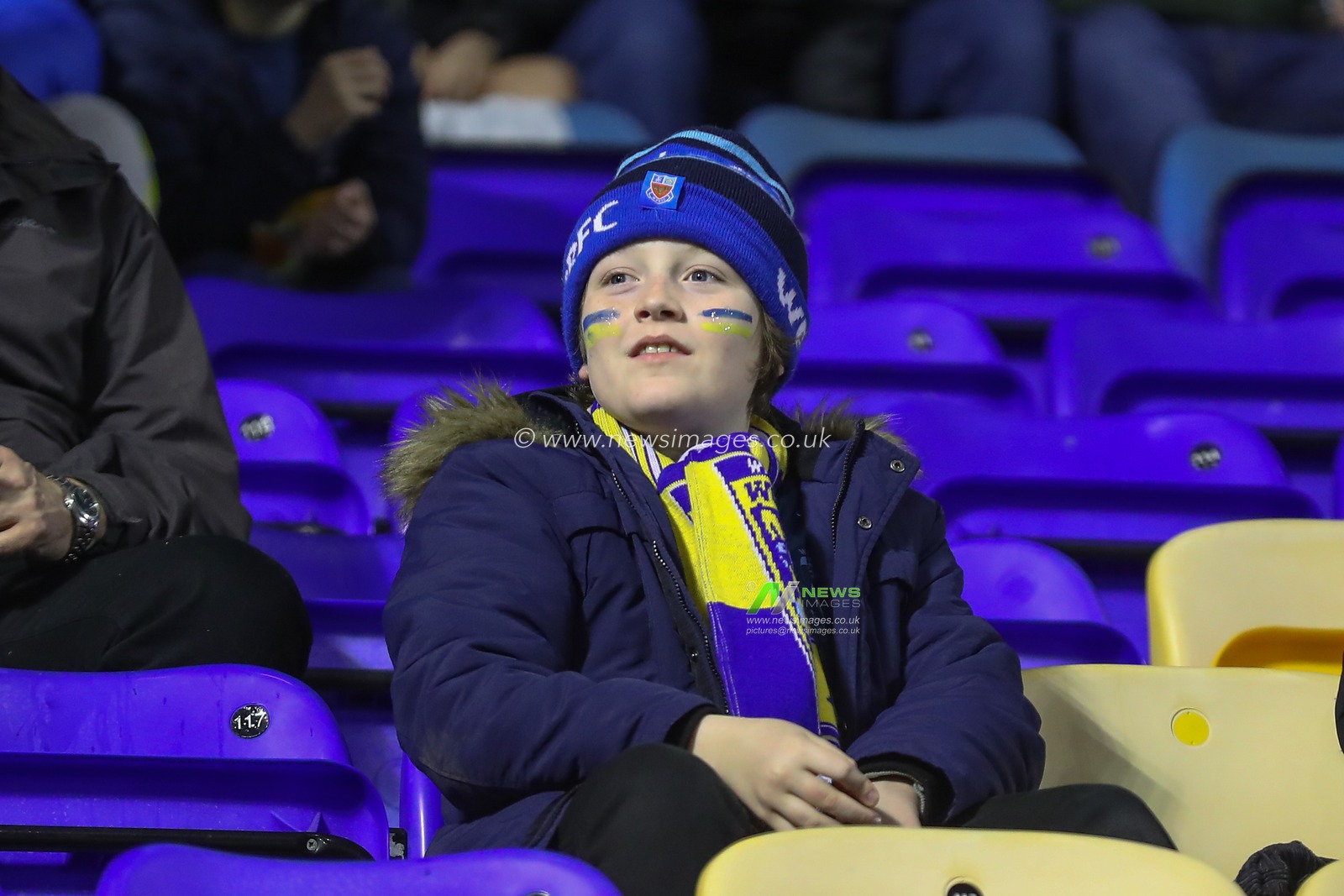 Warrington Wolves fans ahead of the Betfred Super League Round 1 match Warrington Wolves vs Leeds Rhinos at Halliwell Jones Stadium, Warrington, United Kingdom, 16th February 2023

(Photo by Gareth Evans/News Images)
