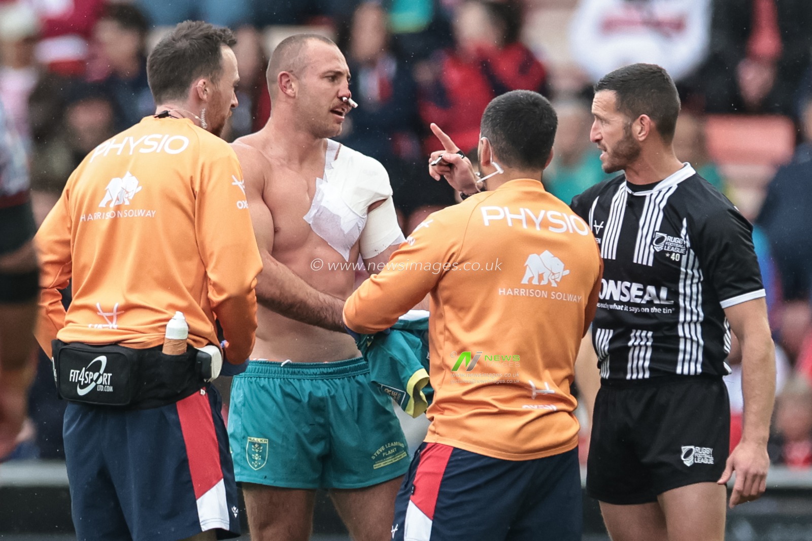 Karl Lawton of Hull KR receives treatment during the Betfred Super League round 11 match Leigh Leopards vs Hull KR at Leigh Sports Village, Leigh, United Kingdom on 16 May 2026

(Photo by Mark Cosgrove/News Images)