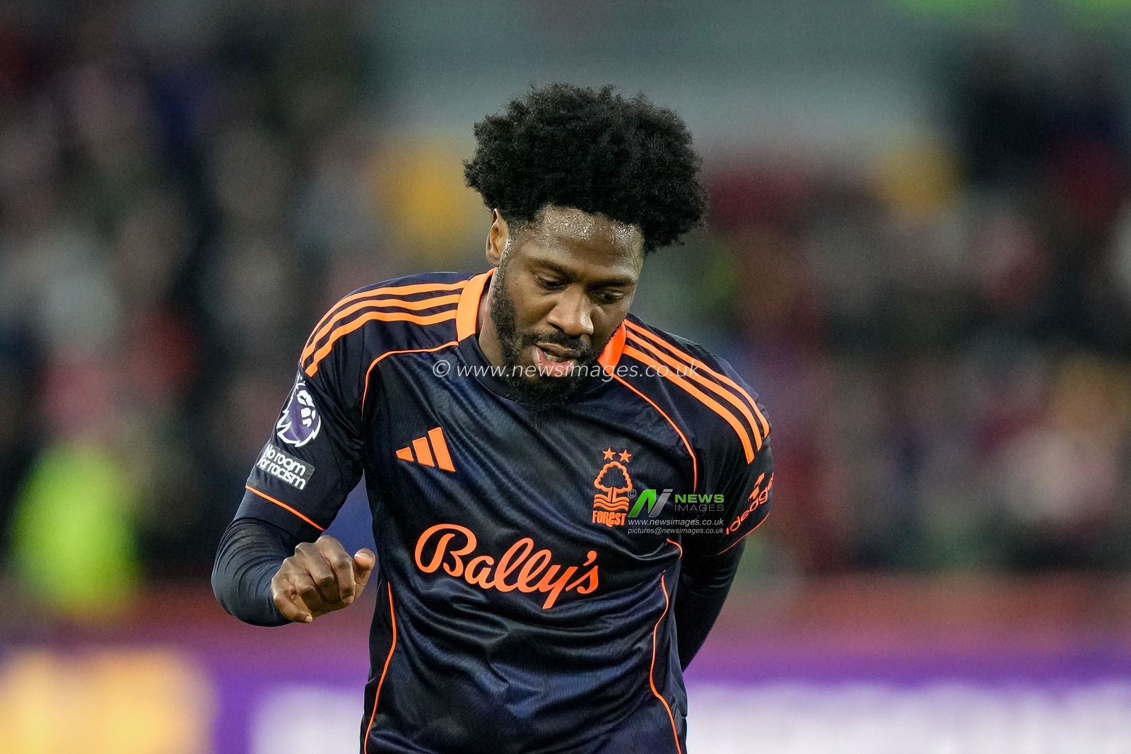 Ola Aina of Nottingham Forest during the Premier League match Brentford vs Nottingham Forest at The Gtech Community Stadium, London, United Kingdom, 25th January 2026

(Photo by Maynard Manyowa/News Images)