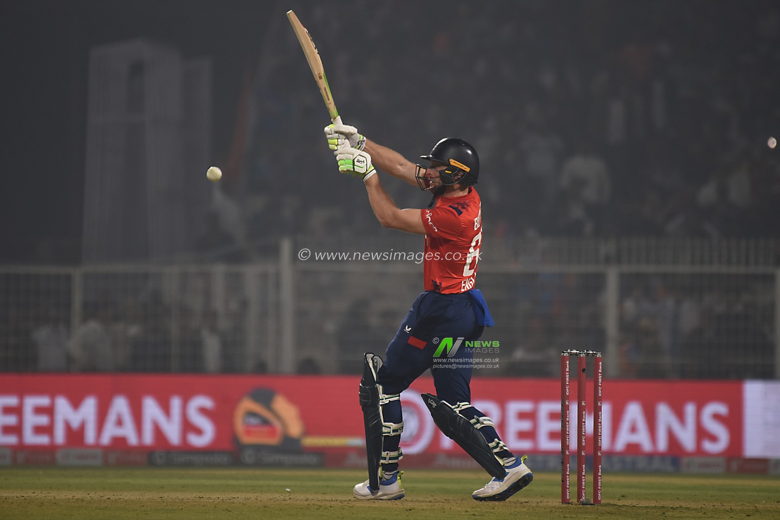 England's captain Jos Buttler plays a shot during the first T20 cricket match between India and England at Eden Gardens in Kolkata, India, Wednesday, Jan. 22, 2025.Pictures by Debajyoti Chakraborty.(Photo: Debajyoti Chakraborty/News Images)