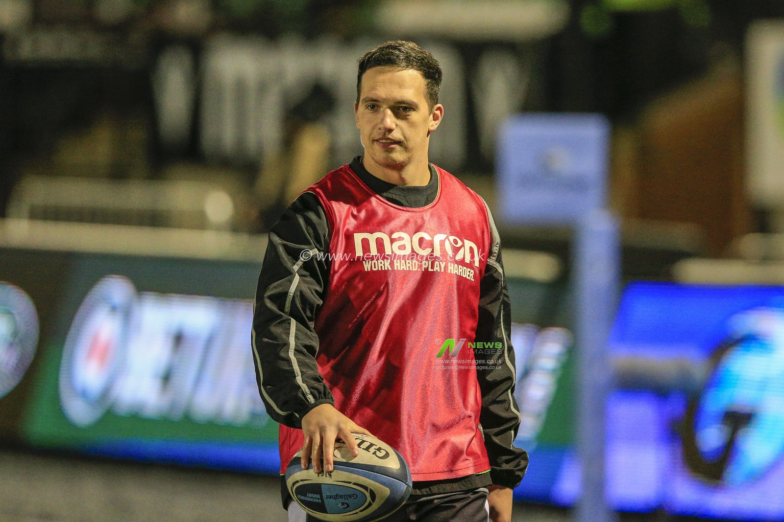 Pete Lucock of Newcastle Falcons during the pre-game warm up
