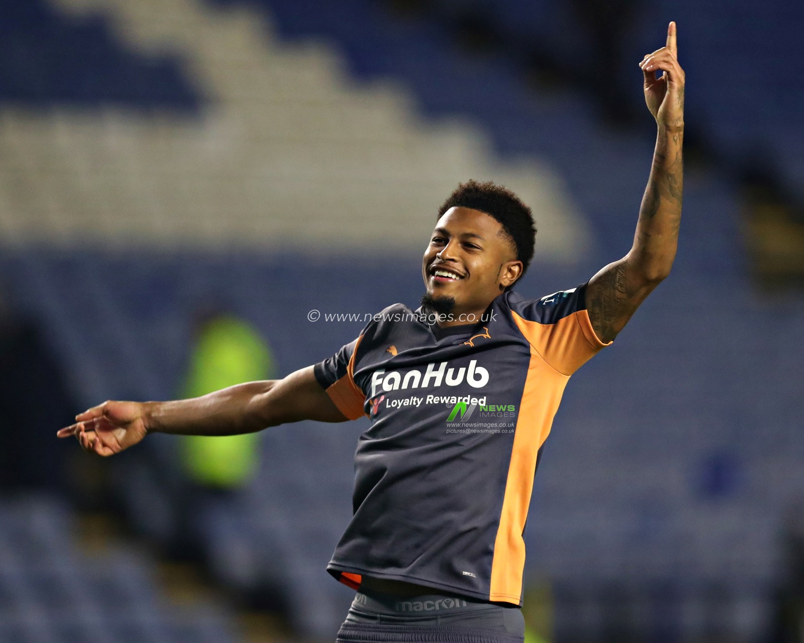 Rhian Brewster of Derby County celebrates after the Sky Bet Championship match Sheffield Wednesday vs Derby County at Hillsborough, Sheffield, United Kingdom, 15th December 2025(Photo by Sam Eaden/News Images)*** GER AUT SUI OUT ***