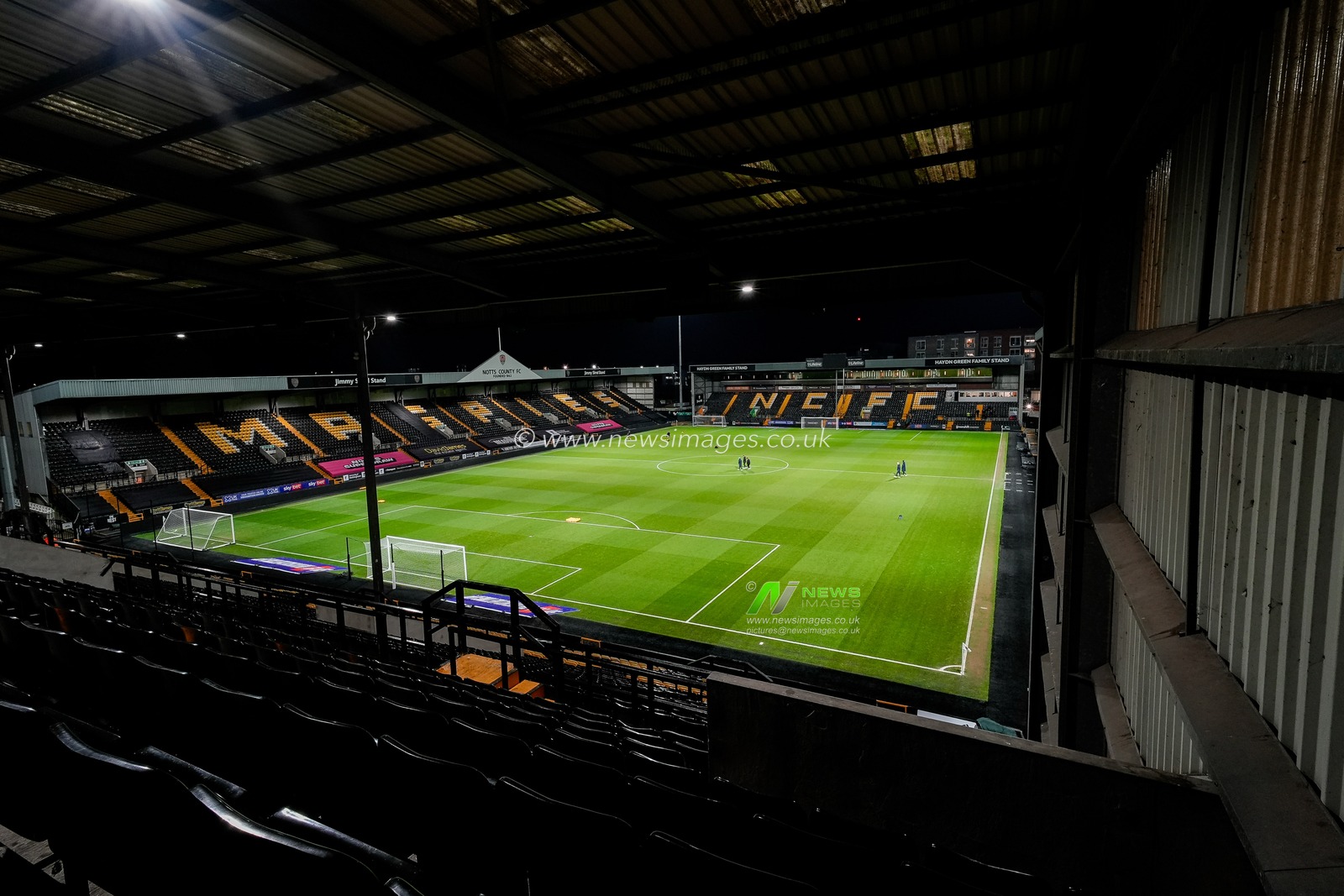 A general view of the pitch and stands ahead of the Sky Bet League Two match Notts County vs Swindon Town at Meadow Lane, Nottingham, United Kingdom on 27 January 2026

(Photo by Maynard Manyowa/News Images)