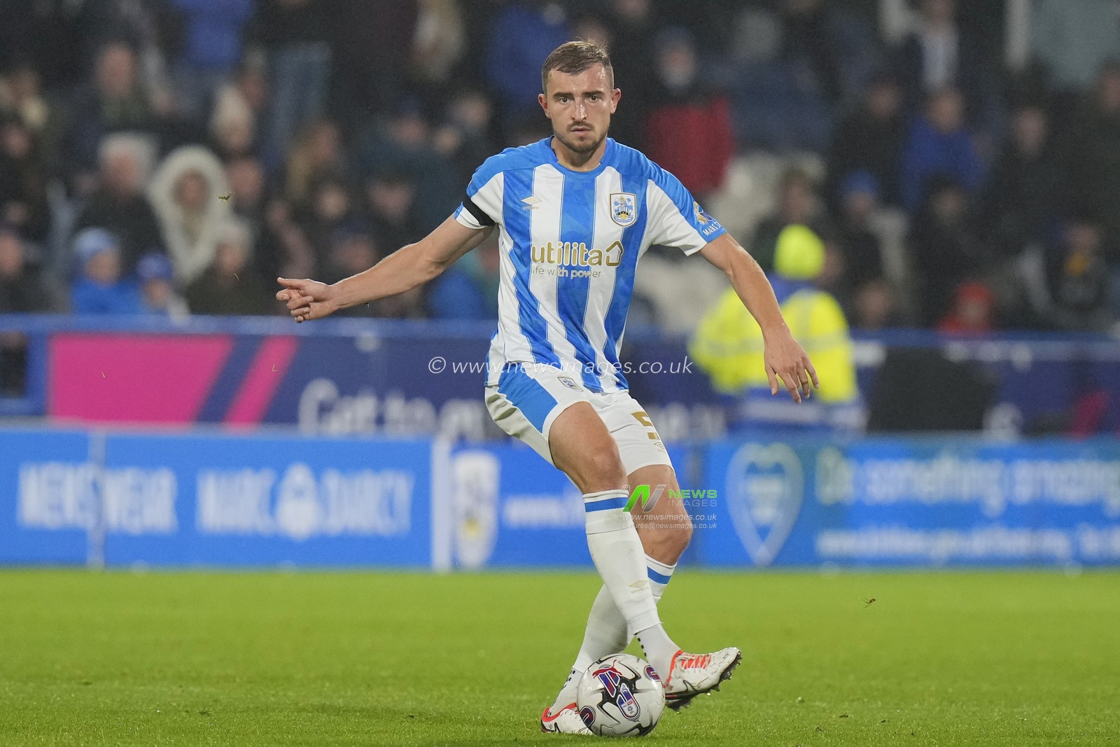 MichaÅ‚ Helik #5 of Huddersfield Town during the Sky Bet Championship match Huddersfield Town vs Cardiff City at John Smith's Stadium, Huddersfield, United Kingdom, 24th October 2023

(Photo by Steve Flynn/News Images)
