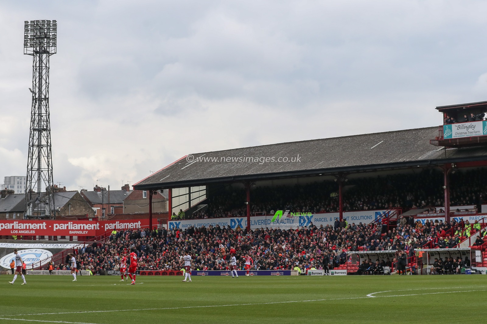 The DX West Stand sold out during the Sky Bet League 1 match Barnsley vs Northampton Town at Oakwell, Barnsley, United Kingdom, 27th April 2024

(Photo by Alfie Cosgrove/News Images)