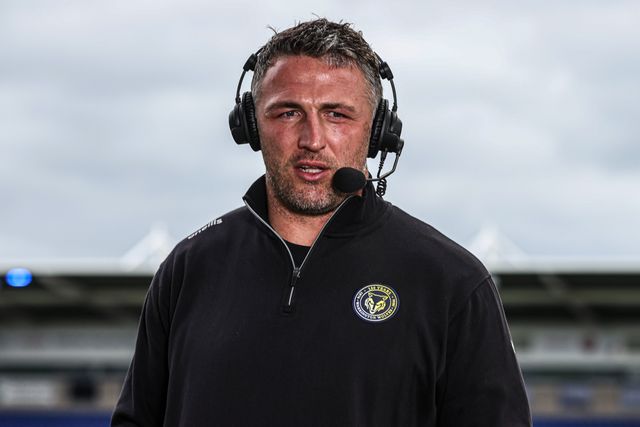 Sam Burgess manager of Warrington is interviewed after the game during the Betfred Super League round 7 match Warrington Wolves vs Leigh Leopards at The Halliwell Jones Stadium, Warrington, United Kingdom on 04 April 2026

(Photo by Alfie Cosgrove/News Images)