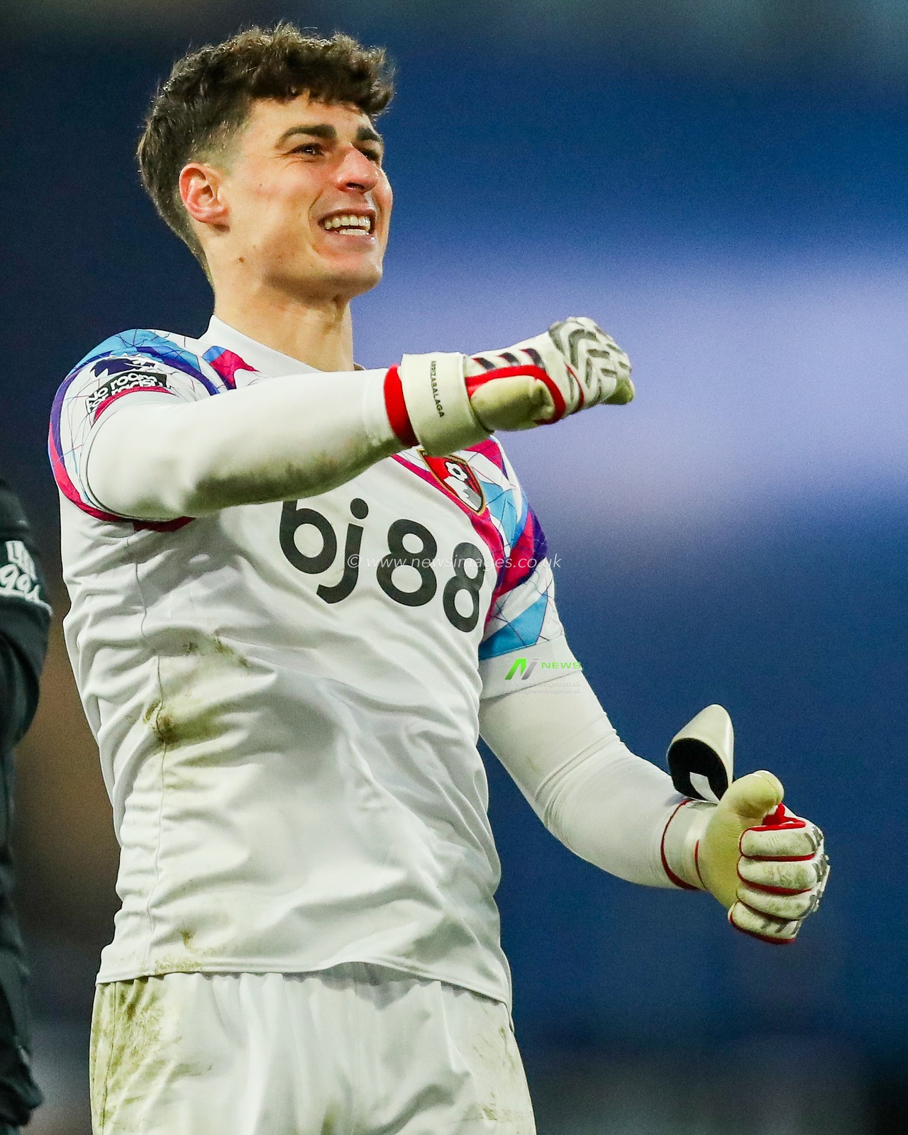 Kepa of AFC Bournemouth celebrates after the teams victory following the Premier League match Ipswich Town vs Bournemouth at Portman Road, Ipswich, United Kingdom, 8th December 2024

(Photo by Izzy Poles/News Images)
