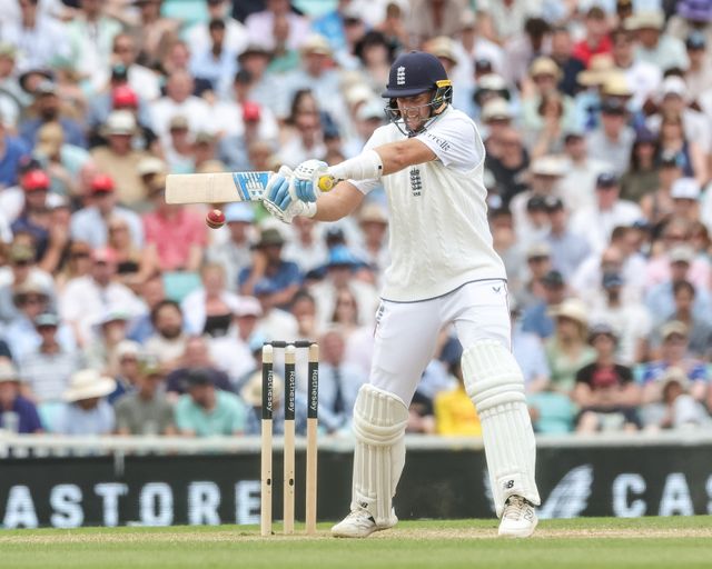 England captain Joe Root hits a four during the 2nd Rothesay Test Match Day 4 match England vs New Zealand at The Kia Oval, London, United Kingdom on 20 June 2026

(Photo by Mark Cosgrove/News Images)