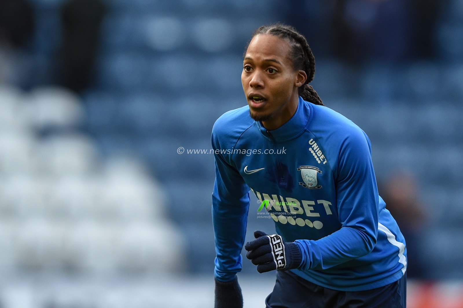 18th January 2020, Deepdale, Preston, England; Sky Bet Championship, Preston North End v Charlton Athletic : Daniel Johnson (11) of Preston North End during the pre match warm up.

Credit: Richard Long/News Images
