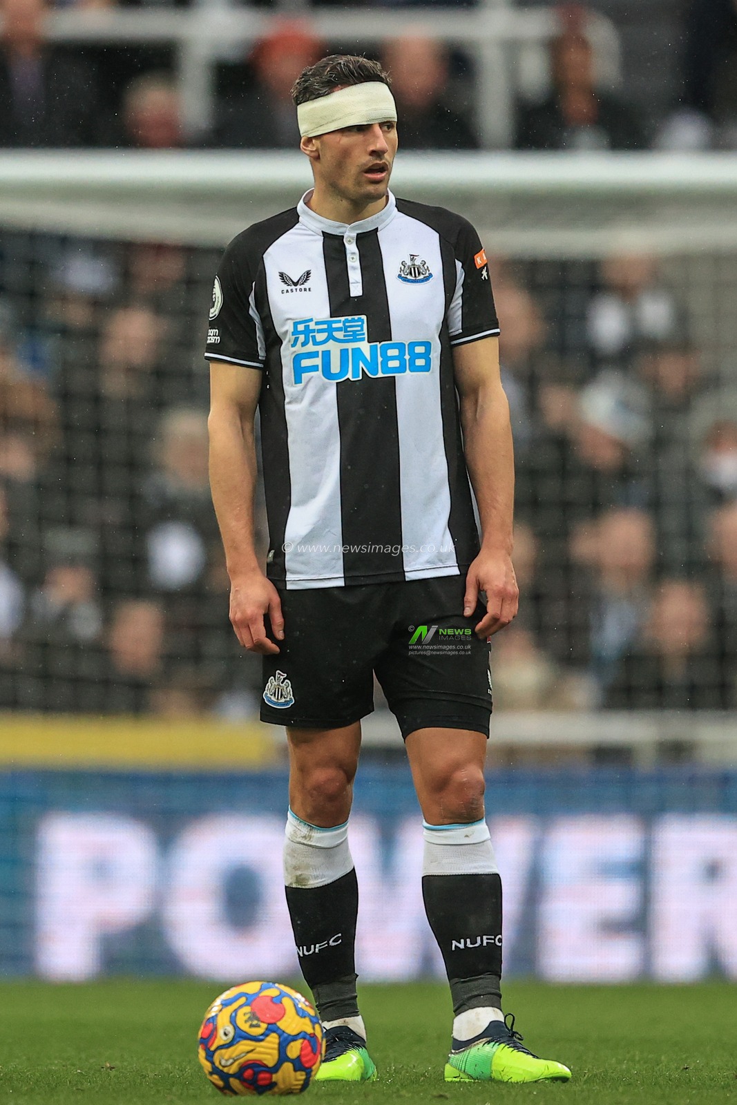 Fabian SchÃ¤r #5 of Newcastle United during the game