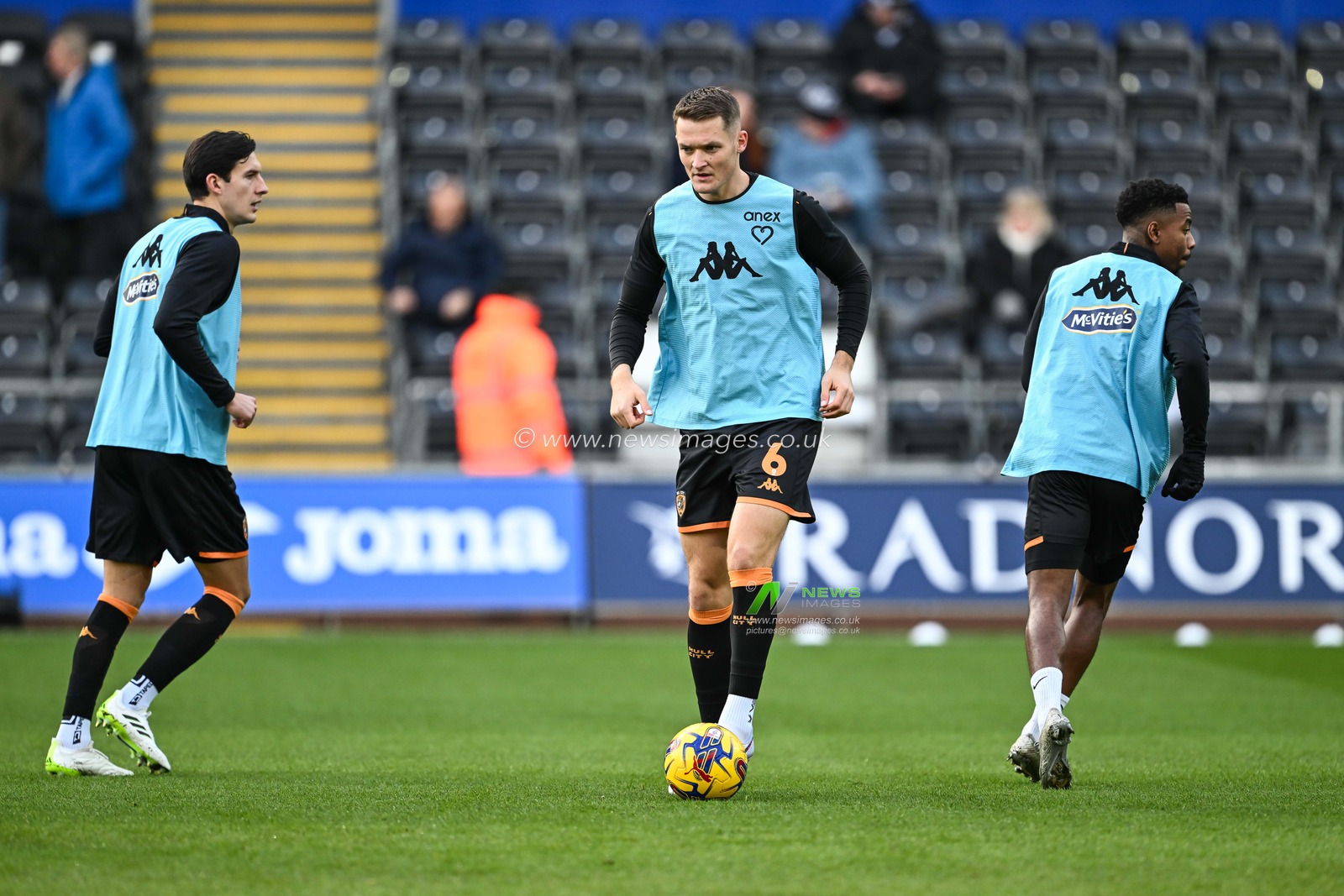 Sean McLoughlin #6 of Hull City during the pre-game warmup ahead of the Sky Bet Championship match Swansea City vs Hull City at Swansea.com Stadium, Swansea, United Kingdom, 25th November 2023

(Photo by Craig Thomas/News Images)