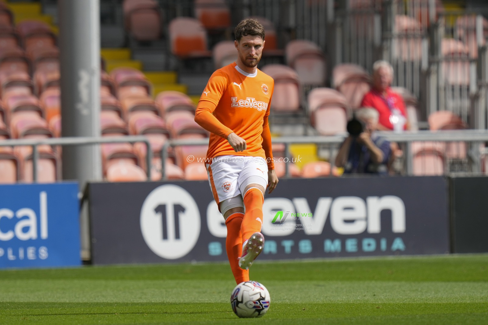 James Husband #3 of Blackpool during the Pre-season friendly match Blackpool vs Hibernian at Bloomfield Road, Blackpool, United Kingdom, 29th July 2023

(Photo by Steve Flynn/News Images)