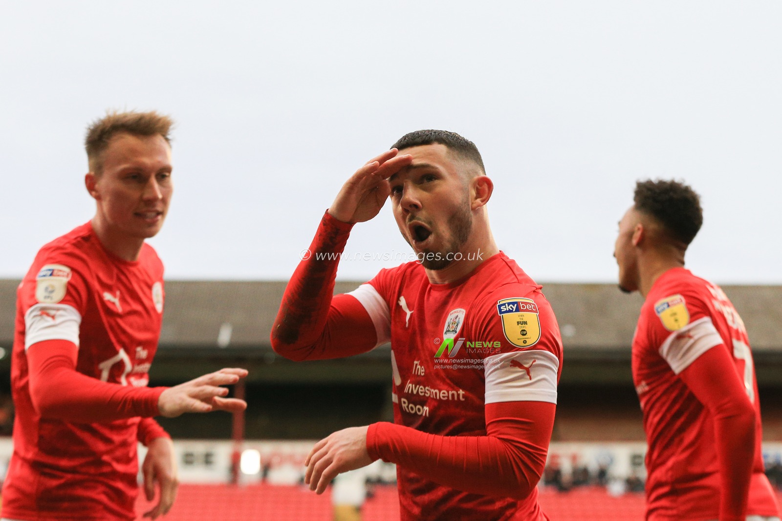 22nd February 2020, Oakwell, Barnsley, England; Sky Bet Championship, Barnsley v Middlesbrough : Conor Chaplin (11) of Barnsley celebrates his goal to make it 1-0