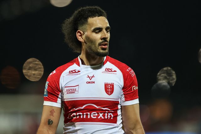 Tyrone May of Hull KR during the Betfred Super League Round 9 match Hull KR vs Wigan Warriors at Sewell Group Craven Park, Kingston upon Hull, United Kingdom, 26th April 2024

(Photo by Mark Cosgrove/News Images)