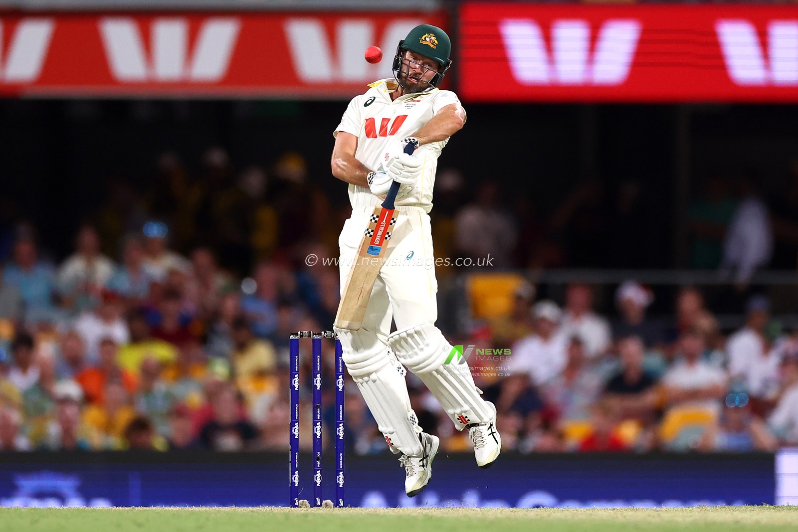 Michael Neser of Australia  bats during the NRMA Insurance Ashes Second Test Day 2 Australia vs England at The Gabba, Brisbane Cricket Ground, Brisbane, Australia, 5th December 2025

(Photo by Pat Hoelscher/News Images)

*** GER AUT SUI OUT ***