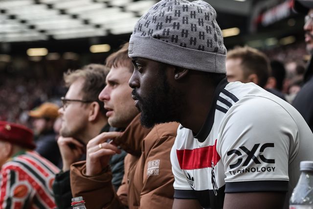 Manchester United fans look on during the Premier League match Manchester United vs Crystal Palace at Old Trafford, Manchester, United Kingdom on 01 March 2026

(Photo by Mark Cosgrove/News Images)