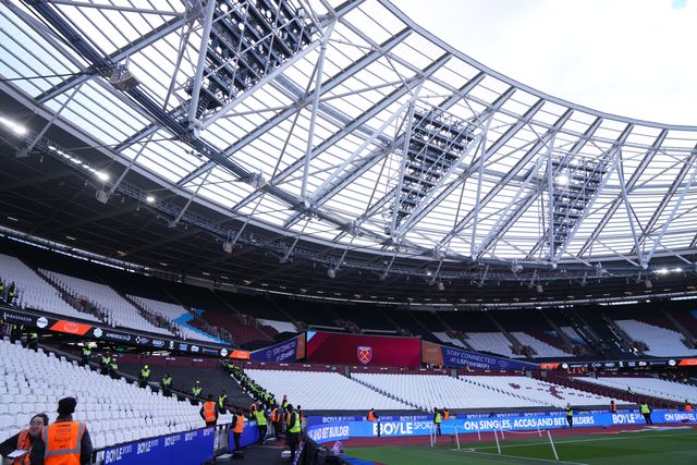 General view of the London Stadium ahead of the Emirates FA Cup Quarter-Final match West Ham United vs Leeds United at London Stadium, London, United Kingdom on 04 April 2026

(Photo by Harvey Murphy/News Images)