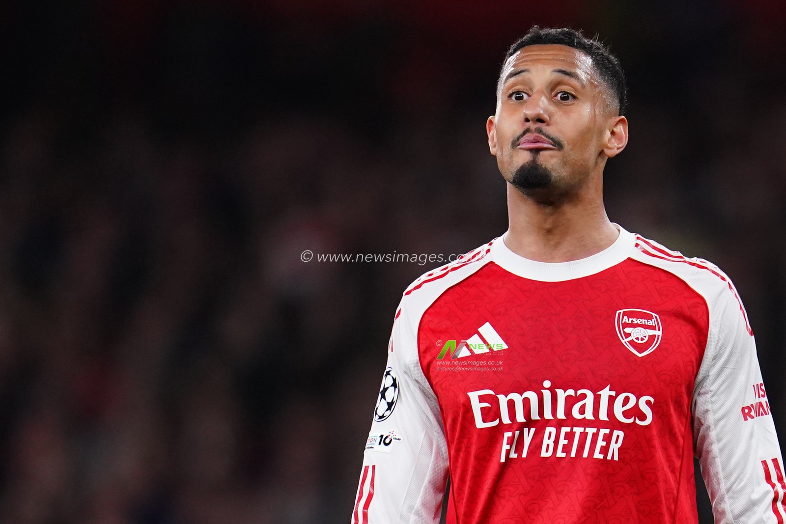 William Saliba of Arsenal during the UEFA Champions League Quarter Finals match Arsenal vs Sporting CP at Arsenal stadium, London, United Kingdom on 15 April 2026

(Photo by Harvey Murphy/News Images)
