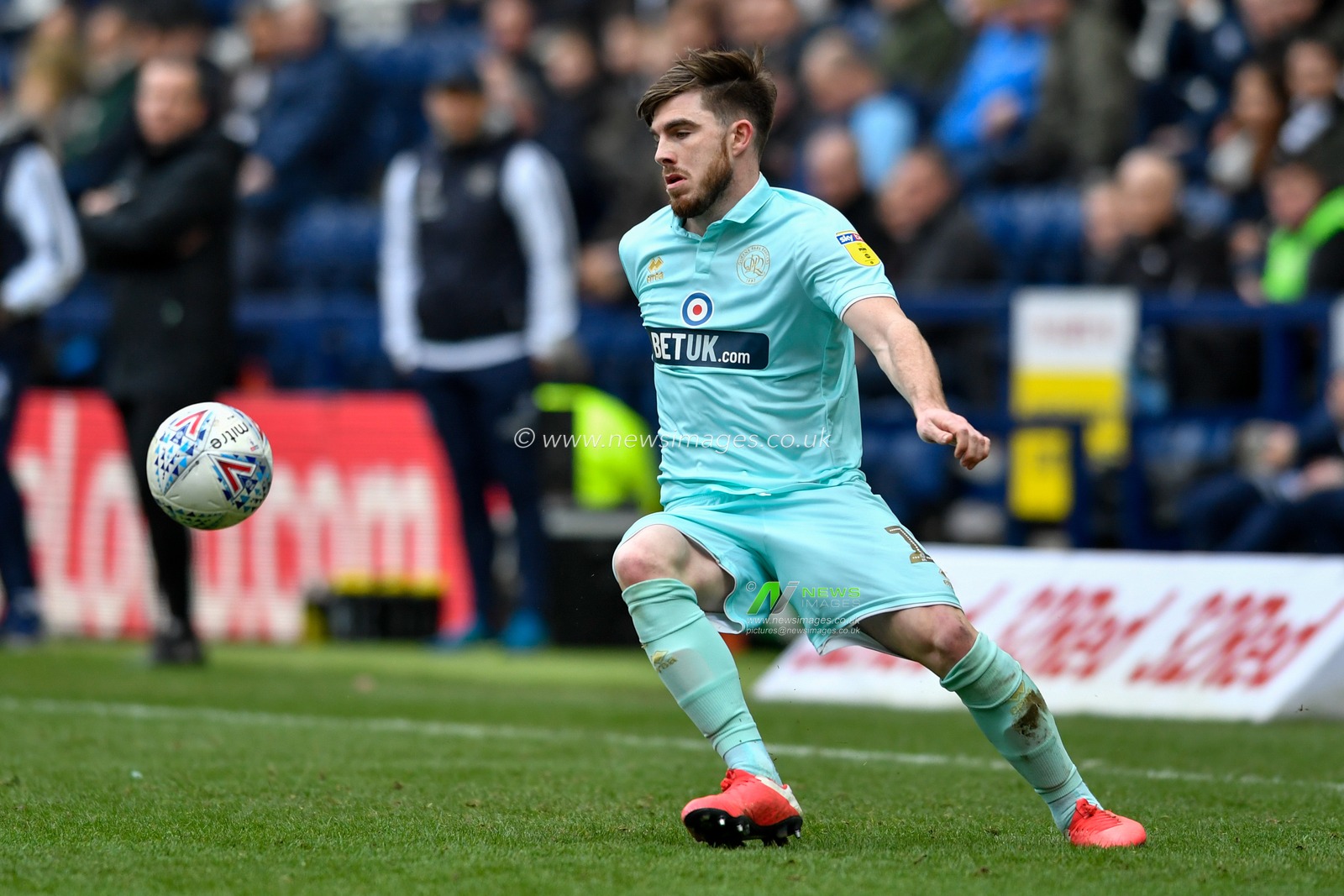 7th March 2020, Deepdale, Preston, England; Sky Bet Championship, Preston North End v Queens Park Rangers : Ryan Manning (14) of Queens Park Rangers in action