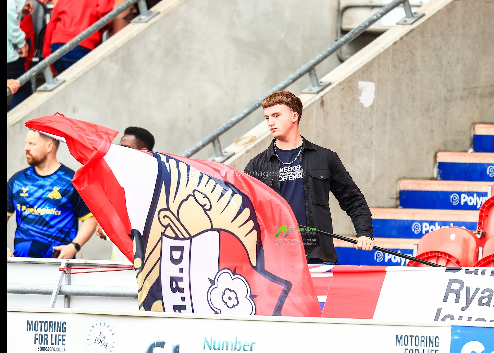 Doncaster Rovers fans waving flag during the Sky Bet League 1 match Doncaster Rovers vs Exeter City at Eco-Power Stadium, Doncaster, United Kingdom, 2nd August 2025

(Photo by Richard Bierton/News Images)