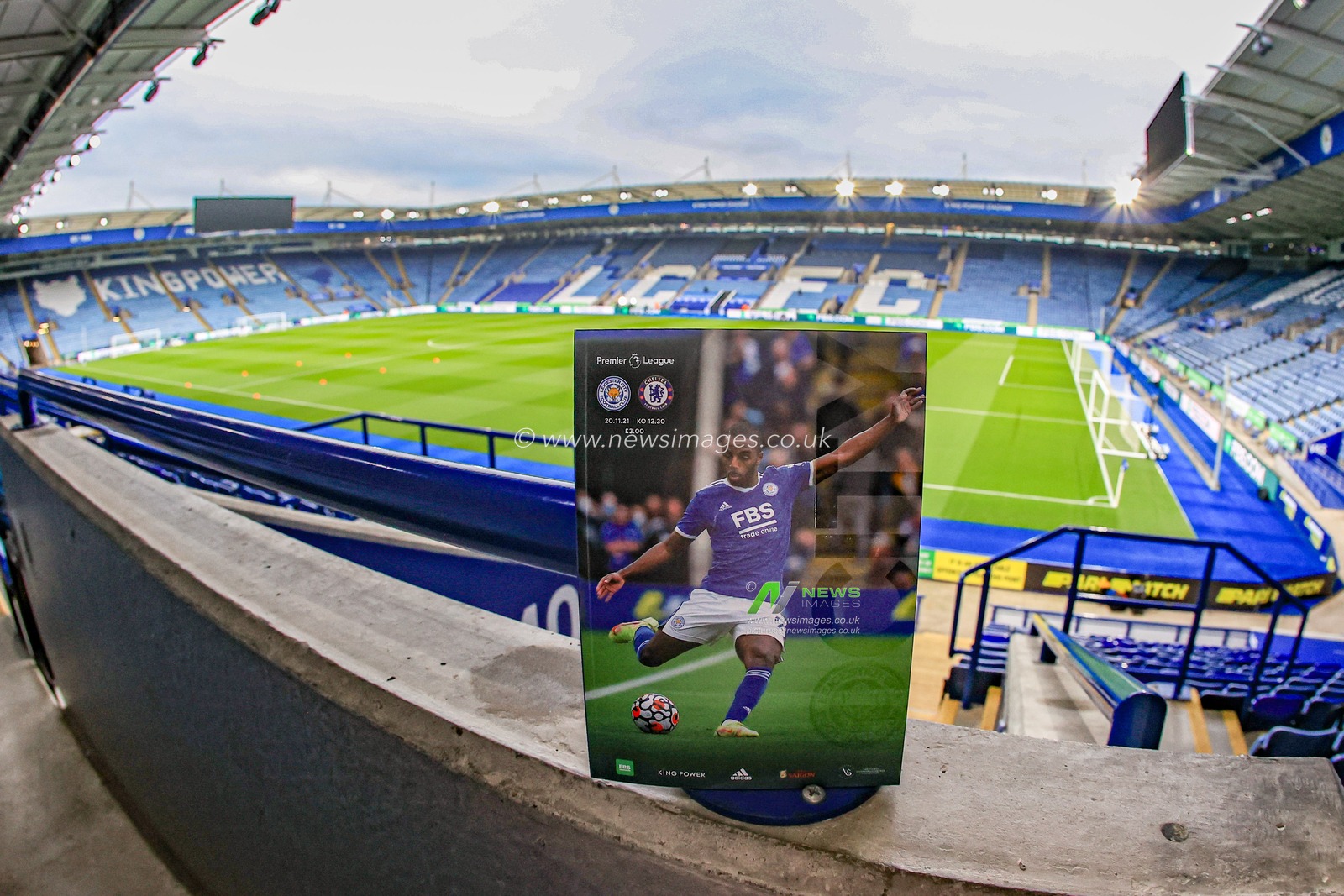 Ricardo Pereira #21 of Leicester City on ihefront of todays match day program