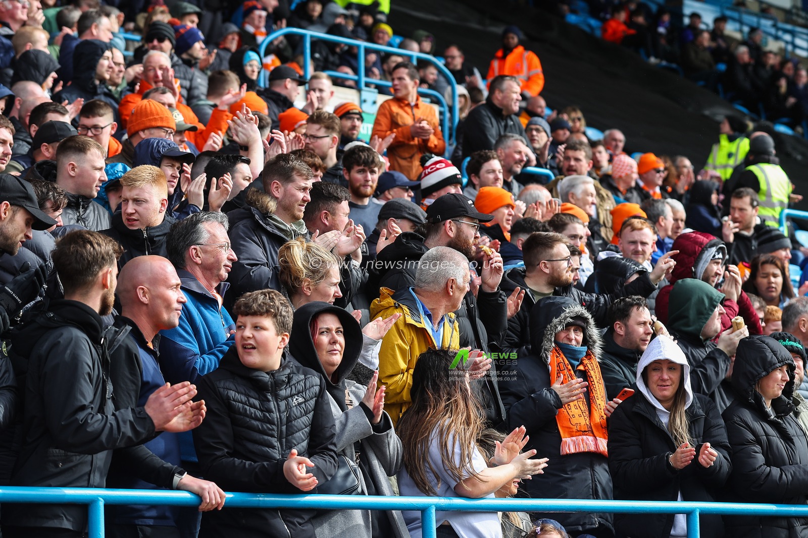 Blackpool fans during the Sky Bet League 1 match Carlisle United vs Blackpool at Brunton Park, Carlisle, United Kingdom, 13th April 2024

(Photo by Gareth Evans/News Images)