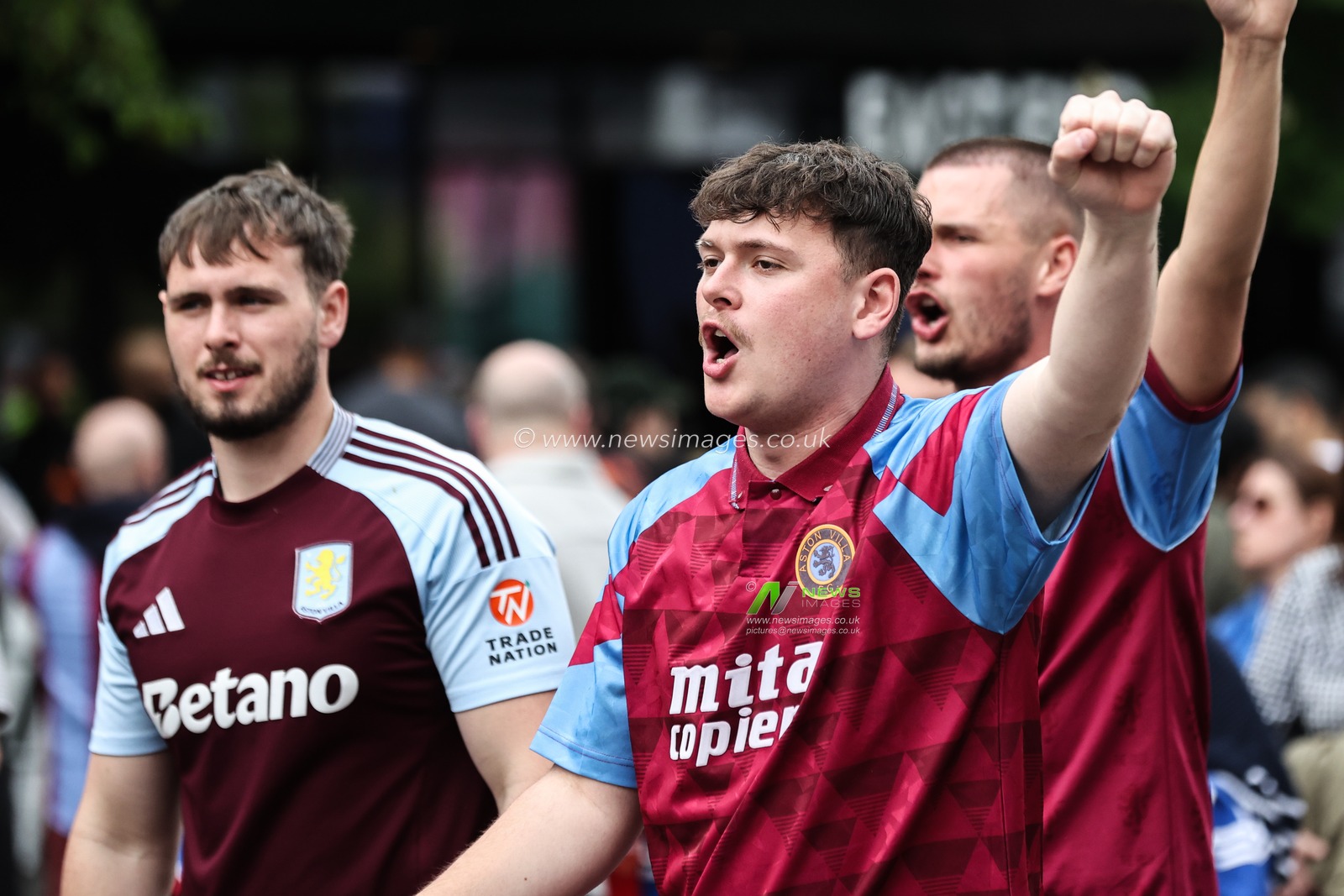Aston Villa fans ahead of the Emirates FA Cup Semi-Final match Crystal Palace vs Aston Villa at Wembley Stadium, London, United Kingdom, 26th April 2025

(Photo by Alfie Cosgrove/News Images)