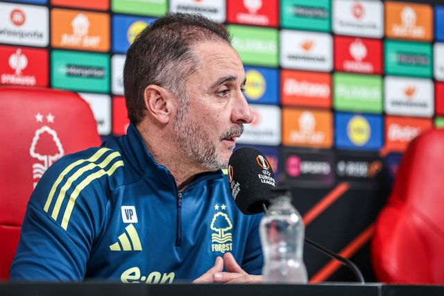 Vitor Pereira manager of Nottingham Forest speaks to the press during the Nottingham Forest pre-match press conference ahead of their UEFA Europa League last 16 match against FC Midtjylland at The Nigel Doughty Academy, Nottingham, United Kingdom on 11 March 2026

(Photo by Alfie Cosgrove/News Images)