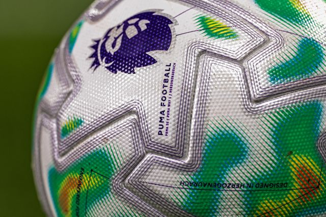 The Premier League match ball during the Premier League match Manchester United vs Brentford at Old Trafford, Manchester, United Kingdom on 27 April 2026

(Photo by Mark Cosgrove/News Images)