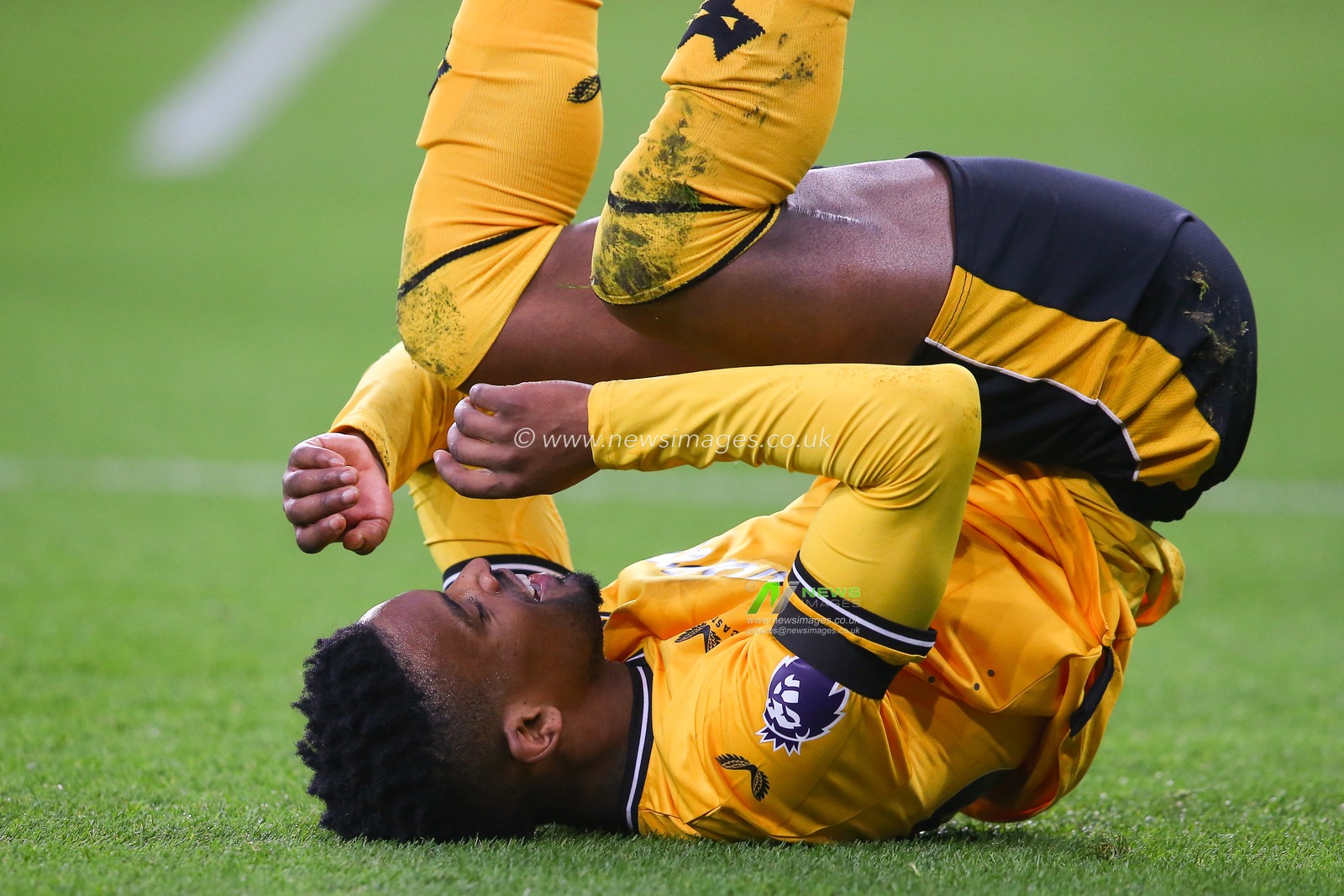 NÃ©lson Semedo #22 of Wolverhampton Wanderers reacts during the Premier League match Wolverhampton Wanderers vs Everton at Molineux, Wolverhampton, United Kingdom, 30th December 2023

(Photo by Gareth Evans/News Images)