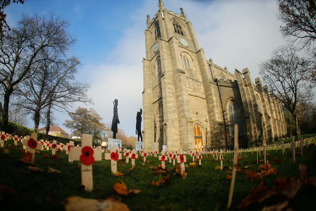 Remembrance Day preparations at Pudsey Parish Church